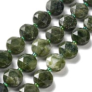 Natural Xinyi Jade/Chinese Southern Jade Beads Strands, with Seed Beads, Faceted Hexagonal Cut, Flat Round, 12~12.5x5~6mm, Hole: 1.2~1.4mm, about 27~29pcs/strand, 15.55~15.75 inck(39.5~40cm)(G-NH0004-030)