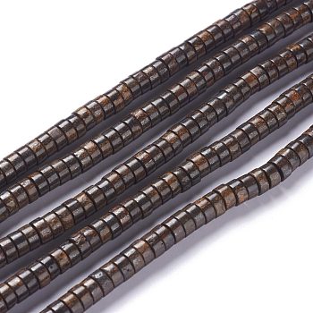 Natural Bronzite Bead Strands, Disc, Heishi Beads, 7x3mm, Hole: 1mm, about 117pcs/strand, 15.75''(40cm)