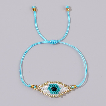 Bohemian Style Handmade Beaded Evil Eye Bracelet for Couples and Friends