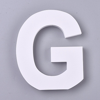 Wooden Letter Ornaments, for DIY Craft, Home Decor, Letter.G, G: 150x125x15mm