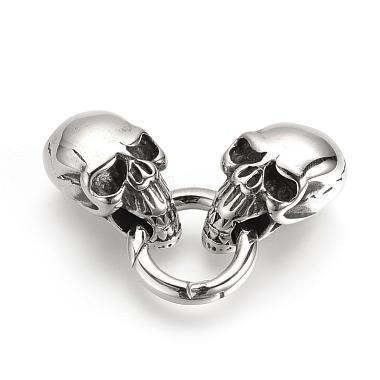 Antique Silver Skull Stainless Steel Clasps