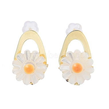 Flower Shell Stud Earrings