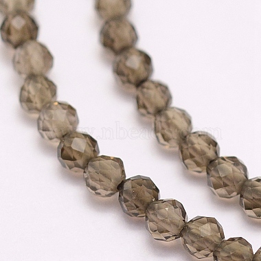 Natural Smoky Quartz Beads Strands(G-F509-24-3mm)-3