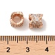 Rack Plating Brass Cubic Zirconia European Beads(KK-K349-08RG)-3