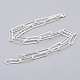 Brass Flat Oval Paperclip Chain Necklace Making(MAK-S072-08B-S)-2