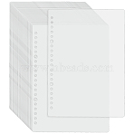 PP Plastic Binder Dividers, Index Page Tab for Planner & Notebook & Loose Leaf Binders, Rectangle, Clear, 215x150x1mm, Hole: 5/7mm(DIY-WH0899-761C)