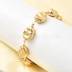 304 Stainless Steel Link Chain Bracelets, Oval, Golden, 8 inch(20.4cm)(BJEW-P368-01G)