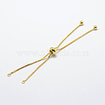 Rack Plating Brass Chain Bracelet Making, Long-Lasting Plated, Slider Bracelets Making, Cadmium Free & Lead Free, Golden, Single Chain Length: about 115~120mm(X1-KK-A142-018G)