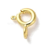 925 Sterling Silver Sping Ring Clasps, Golden, 8x6x1mm, Hole: 1.6mm(STER-P063-04G)