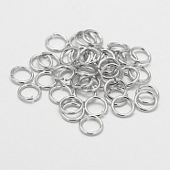 Eco-Friendly Brass Open Jump Rings, Cadmium Free & Nickel Free & Lead Free, Platinum, 20 Gauge, 5x0.8mm, about 3.4mm inner diameter, Hole: 3mm, about 357pcs/20g(X-KK-M165-5mm-03P-NR)