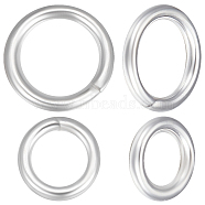 80Pcs 2 Size 925 Sterling Silver Round Rings, Soldered Jump Rings, Closed Jump Rings, Silver, 21 Gauge, 4~5x0.7mm, Inner Diameter: 2~3mm, 40Pcs/size(STER-BBC0001-49)