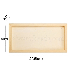 Unfinished Blank Wooden Clay Photo Frame, for Kids DIY Handmade Clay Paiting, Rectangle, 29.5x15x2cm(PW-WG449CF-07)