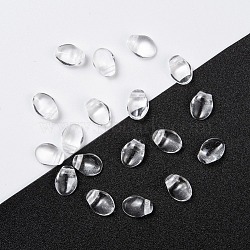 Czech Glass Beads, Tulip Petal/Lily Petal, Clear, 8.5x6x4mm, Hole: 1mm, about 29pcs/8g(X-GLAA-L025-D03)