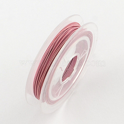 Tiger Tail Wire, Nylon-coated Stainless Steel, Flamingo, 0.38mm, about 32.8 Feet(10m)/roll(TWIR-S001-0.38mm-04)