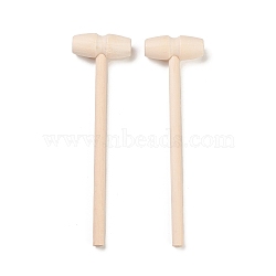 Mini Grass Wooden Hammers, Mallet Pounding Toys, BurlyWood, 15.5cm(WOOD-C003-01)