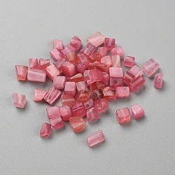 Glass Imitation Gemstone Beads, Nuggest, Cerise, 4~9x4~9mm, Hole: 1~1.2mm, about 55pcs/10g(GLAA-TAC0008-14B)