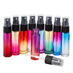 Glass Gradient Color Spray Bottle, Mixed Color, 9.6x2cm, capacity: 10ml(MRMJ-BC0001-27)