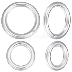 Beebeecraft 80Pcs 2 Size 925 Sterling Silver Round Rings, Soldered Jump Rings, Closed Jump Rings, Silver, 21 Gauge, 4~5x0.7mm, Inner Diameter: 2~3mm, 40Pcs/size(STER-BBC0001-49)