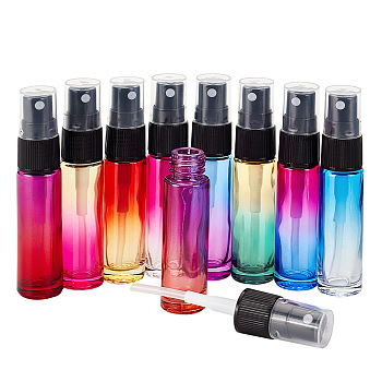 Glass Gradient Color Spray Bottle, Mixed Color, 9.6x2cm, capacity: 10ml