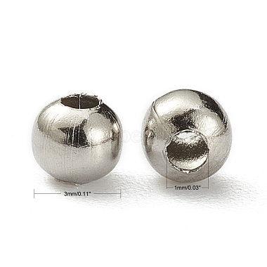 304 perles rondes creuses en acier inoxydable(X-STAS-R032-3mm)-5