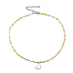 Alloy Enamel Heart Charm Necklace(NJEW-PH01493-05)-1