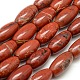 Ovales rouge naturel perles jaspe brins(G-P062-04)-1