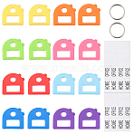2 Sets Plastic Key Caps, Key Identifier Covers Tags, Half Round, Colorful, 25x2mm(FIND-GL0002-21)
