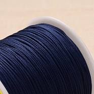 Polyester Cord, Prussian Blue, 0.7mm, 100meter/roll(OCOR-L019-07)