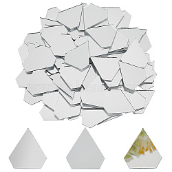 150Pcs Glass Mosaic Pieces, Mirror Effect Mosaic Tiles, for DIY Crafts Home Decoration Arts, Diamond, 26.5x24x1mm(DIY-OC0012-33C)