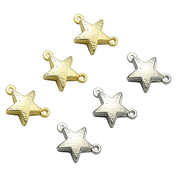 10 Sets 2 Colors Alloy Magnetic Clasps, Star, Platinum & Golden, 10x14x4.5mm, Hole: 1mm, 5 sets/color