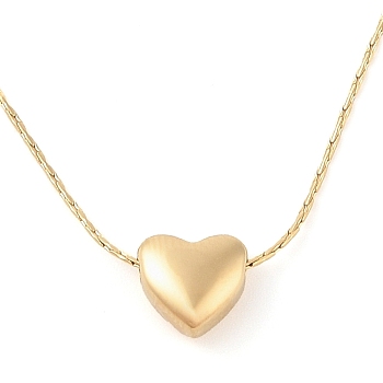 304 Stainless Steel Cardano Chain Heart Pendant Necklaces for Women, Real 18K Gold Plated, 16.14 inch(41cm)