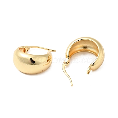 серьги-кольца из толстой трубки из латуни для женщин(EJEW-G311-03G)-2
