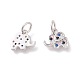 Brass Micro Pave Cubic Zirconia Charms(ZIRC-F106-08P)-2