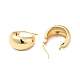 серьги-кольца из толстой трубки из латуни для женщин(EJEW-G311-03G)-2