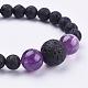 Natural Amethyst Stretch Bracelets(BJEW-JB03159-05)-2