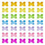 70G 7 Colors Transparent Acrylic Beads, Bowknot, Mixed Color, 11x15x8mm, Hole: 3mm, about 550pcs/500g(TACR-TA0001-80)