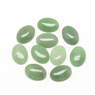 Natural Green Aventurine Cabochons, Oval, 25x18x6~7mm(G-R415-18x25-43)