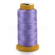 Polyester Thread, for Custom Woven Jewelry Making, Lilac, 1mm, about 230m/roll(NWIR-K023-1mm-12)