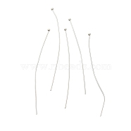 Brass Ball Head Pins, Lead Free & Cadmium Free, 925 Sterling Silver Plated, 50x0.6mm, Head: 1.5mm(KK-H502-03I-S)