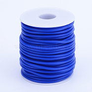 Hollow Pipe PVC Tubular Synthetic Rubber Cord, Wrapped Around White Plastic Spool, Blue, 2mm, Hole: 1mm, about 54.68 yards(50m)/roll(RCOR-R007-2mm-13)