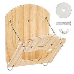 Hay Feeder Rack, Wood Wall-Mountable Hay Manger, for Small Pets Bunny Guinea Pigs, Arch(AJEW-WH0518-17A)