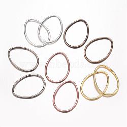 Alloy Linking Rings, teardrop, Cadmium Free & Lead Free, Mixed Color, 38x28x2mm, Hole: 24x35mm(PALLOY-N0141-06-RS)
