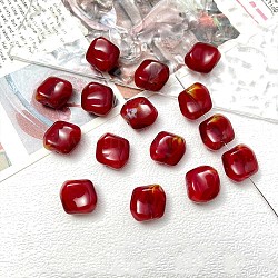 Glass Beads, Nuggets, for DIY Bracelet Accessories, Brown, 10x11.5x7mm, Hole: 1.2mm(GLAA-U003-02D)