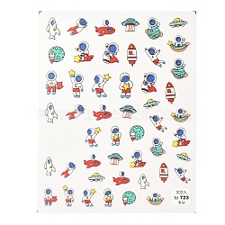Planet Theme Cartoon Nail Art Decoration Sticker, Mixed Color, 12.7x8.2x0.07cm(MRMJ-O001-07A)