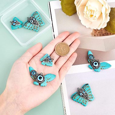 Nbeads 6Pcs 3 Style Synthetic Turquoise Pendants(TURQ-NB0001-04)-4