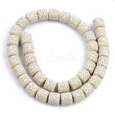 Brins de perles de pierre de lave synthétique(G-S359-171M)-2