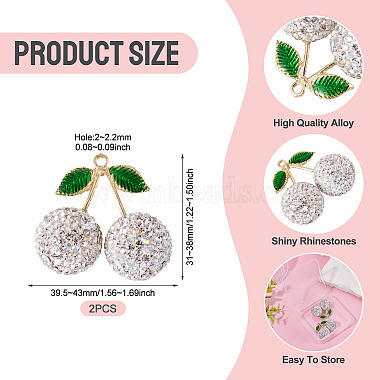 2Pcs Alloy Cherry Charms(FIND-TA0009-30E)-3