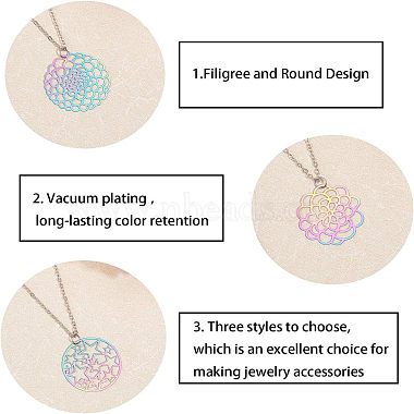 unicraftale pvd placage sous vide 201 liens de jonction en filigrane d'acier inoxydable(STAS-UN0012-56)-4