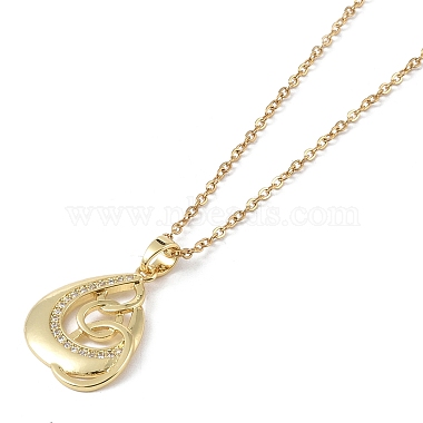 Clear Teardrop 201 Stainless Steel Necklaces