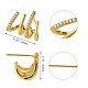 Crystal Rhinestone Claw Stud Earrings(JE919A)-2